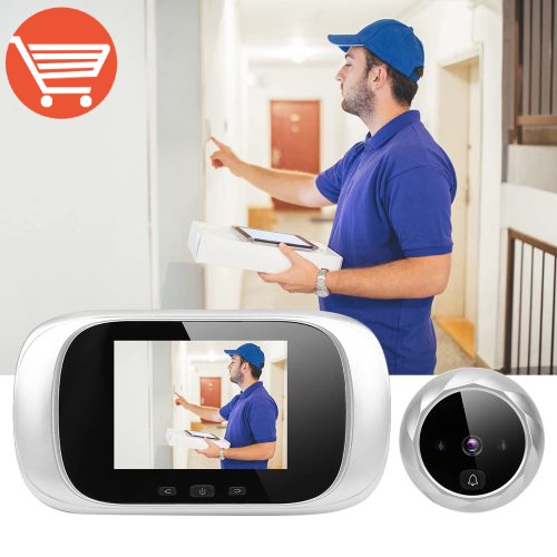 Digitalna špijunka i zvono za vrata sa kamerom i ekranom - Slika 3