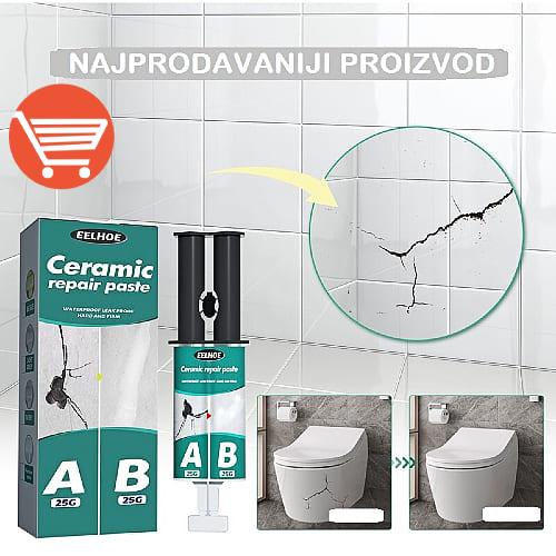 Dvokomponentna pasta za reparaciju i lepljenje keramike i pločica - Slika 4