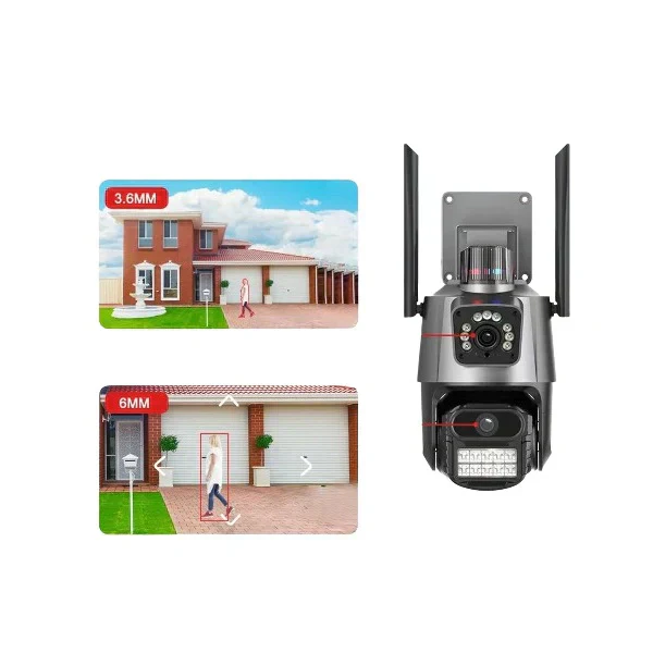 Sigurnosna Dual kamera za video nadzor sa AI detekcijom i noćnim senzorom - Slika 3