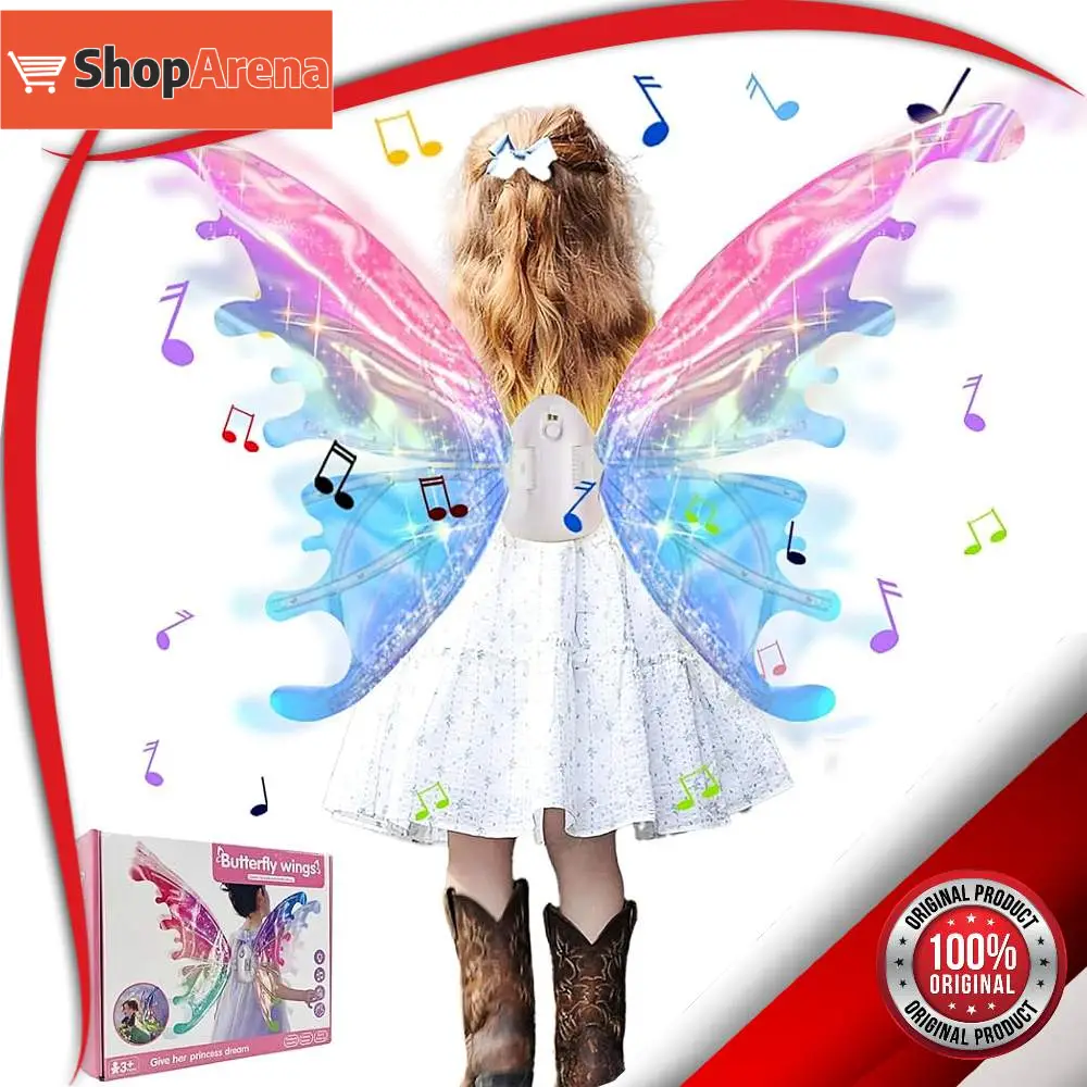 Velika svetleća krila leptira koja mašu i sviraju