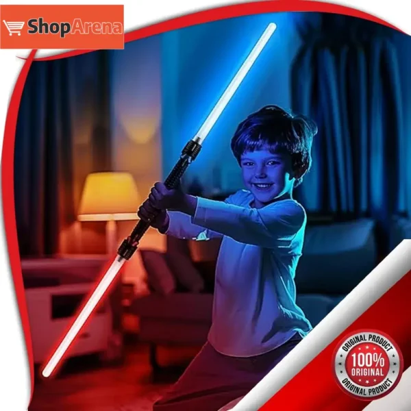 2u1 Svetleći laserski mačevi set plavi i crveni